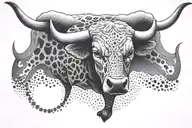 Texas Longhorn tattoo design idea