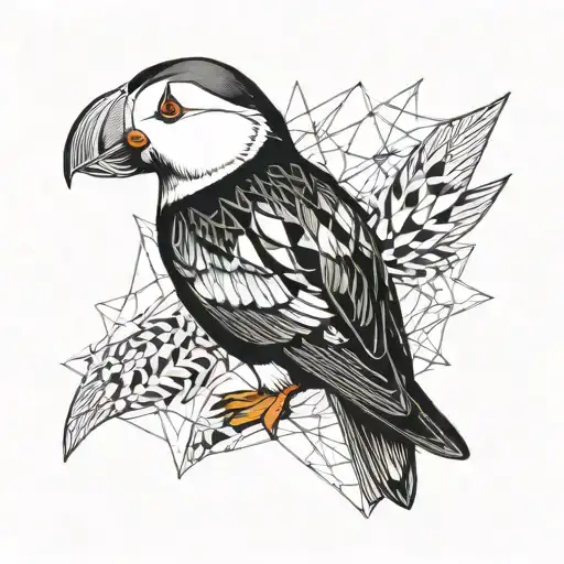 puffin tattoo design idea