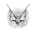 bacardi bat  tattoo design idea