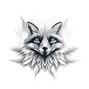 fox eagle cross tattoo design idea