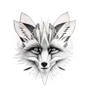 fox eagle cross tattoo design idea