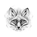 fox eagle cross tattoo design idea