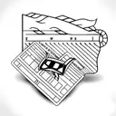 cinema clapperboard tattoo design idea