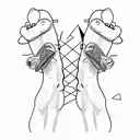 minimalist clapperboard for the leg calf tattoo design idea