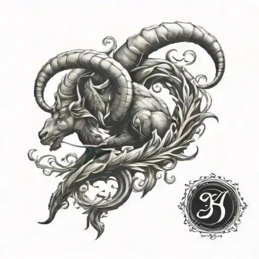 Capricorn symbol tattoo design idea