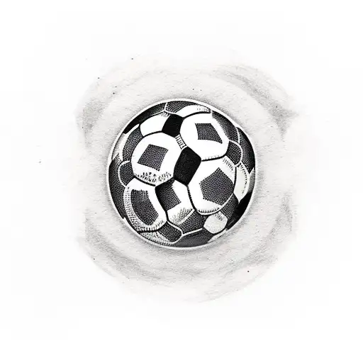 A tattoo design of a soccer ball morphing into a coffee bean, representing your two passions of futebol and café. tattoo design idea