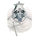 Realism "A Crusader Knight Praying On His Knees" Tattoo Design Idea tattoo design idea