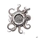 steampunk octopus tattoo design idea