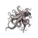 steampunk octopus tattoo design idea
