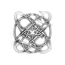 celtic bracer with assassins sigil tattoo design idea