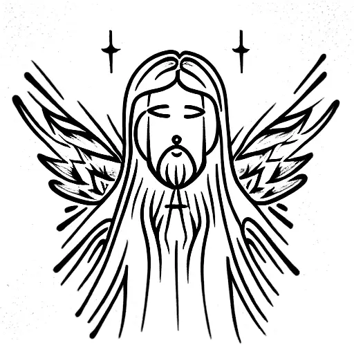 angel seraphim tattoo design idea