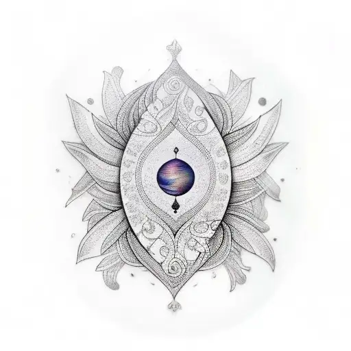 shani mantra tattoo design idea