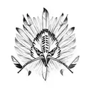 eagle feather tattoo design idea