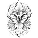 eagle feather tattoo design idea