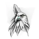 eagle feather tattoo design idea