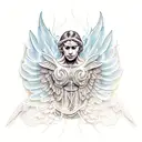 Winged Goddess Nike tattoo design idea
