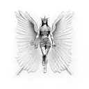 Winged Goddess Nike tattoo design idea