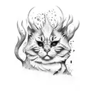 melted eyes tattoo design idea