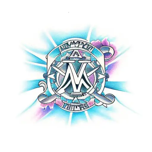 A tattoo design incorporating the initials M, F, and A in a creative tattoo design idea
