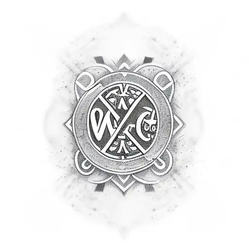 A tattoo design incorporating the initials M, F, and A in a creative tattoo design idea