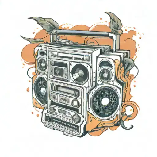 boombox tattoo design idea