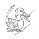duck wirh army knife  tattoo design idea