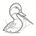 duck wirh army knife  tattoo design idea