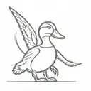 duck wirh army knife  tattoo design idea