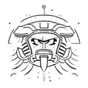 Spartan helmet  tattoo design idea