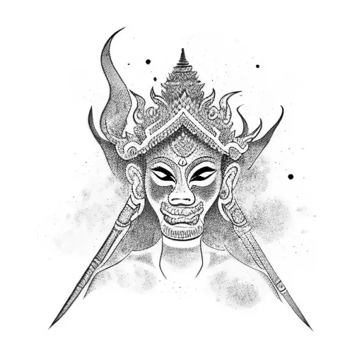 Thailand & Cambodia & Vietnam  tattoo design idea