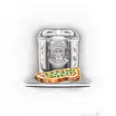 beans on toast tattoo design idea
