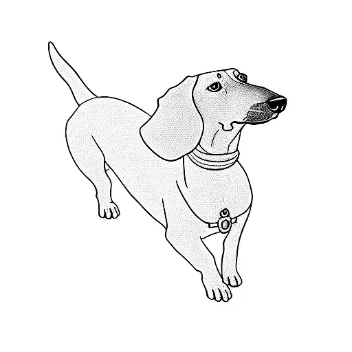 dachshund tattoo design idea