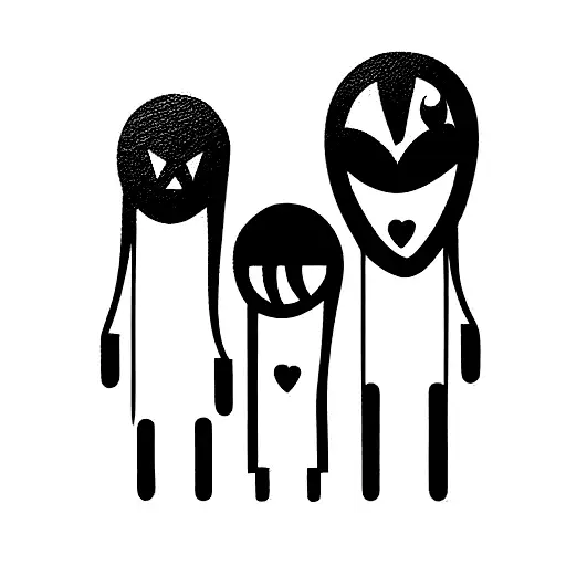 haunted family tattoo design idea