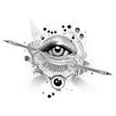 Evil Eye tattoo design idea