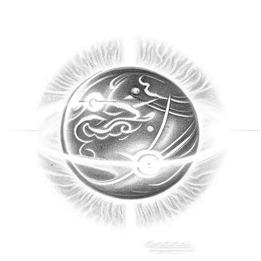 fireball astroid with trailing flames  tattoo design idea