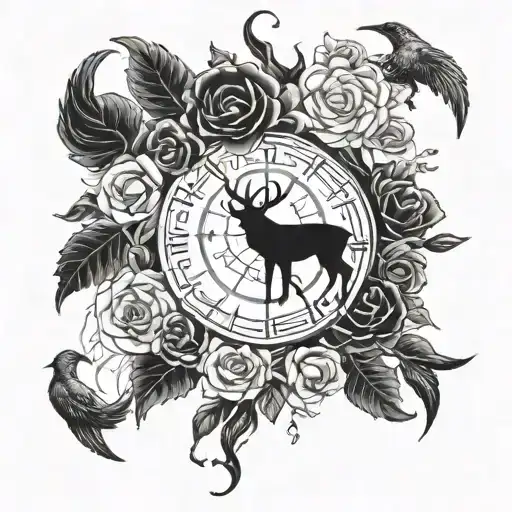 Incorporate elements from Bloodborne such as the Hunter's Mark or a boss symbol and put a simplified sun. Add some roses tattoo design idea