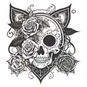 Incorporate elements from Bloodborne such as the Hunter's Mark or a boss symbol and put a simplified sun. Add some roses tattoo design idea