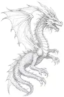 dragon flying tattoo design idea