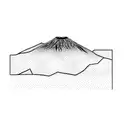 a volcano tattoo design idea