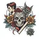 husband and wife  tattoo design idea