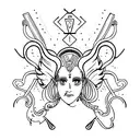 Minerva deusa  tattoo design idea