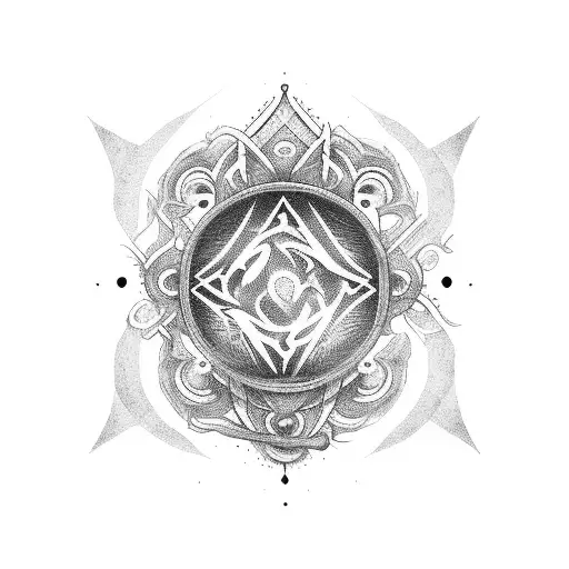 Afterlife music label icon  tattoo design idea