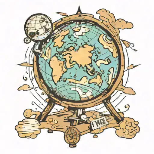 I am the saddest person on this planet earth globe tattoo design idea