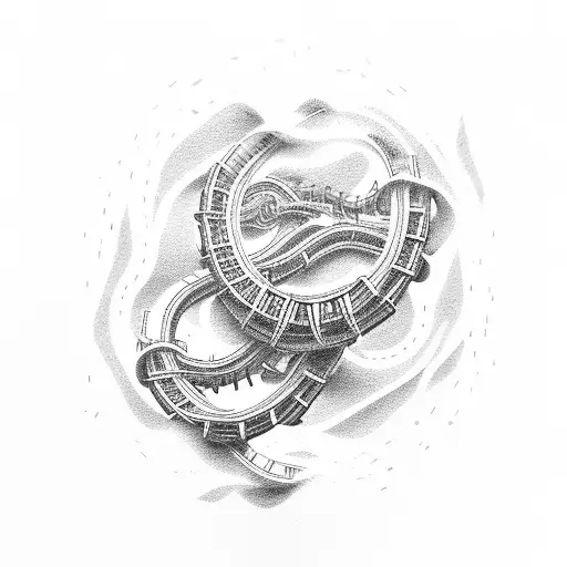 Roller-coaster  tattoo design idea