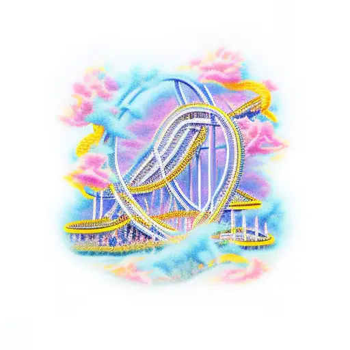 Roller-coaster  tattoo design idea