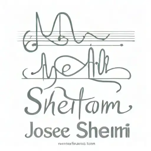 music font inspired tattoo design with name jose and sherri waveform tattoo design idea