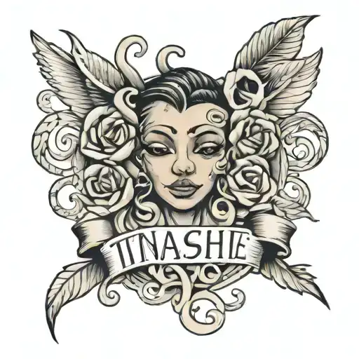 tinashe inspired tattoo design with name jose and sherri tattoo design idea