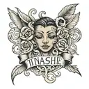 tinashe inspired tattoo design with name jose and sherri tattoo design idea