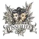 tinashe inspired tattoo design with name jose and sherri tattoo design idea
