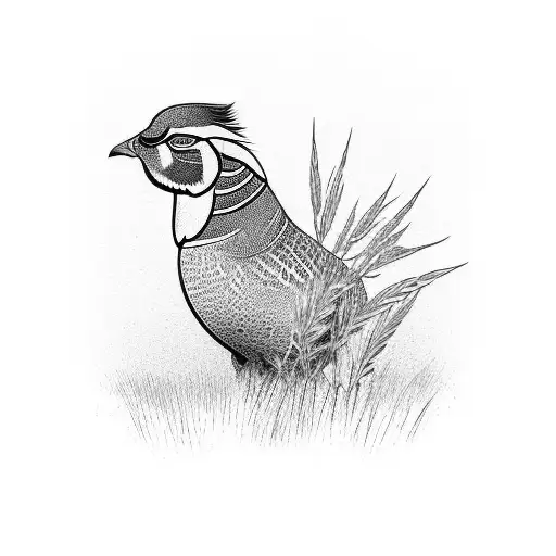pheasant with prairie grass background, broken open over/under shotgun. silhouette of German wirehairedpointer head tattoo design idea